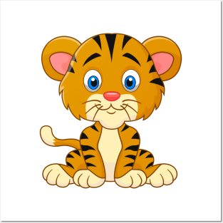 Cute Baby Tiger Posters and Art